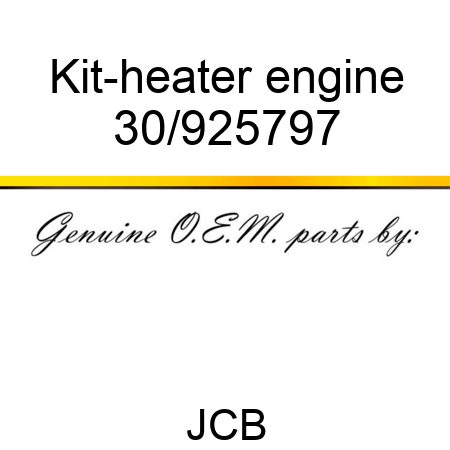 Kit-heater engine 30/925797
