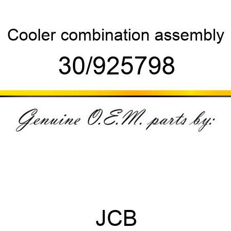 Cooler, combination, assembly 30/925798