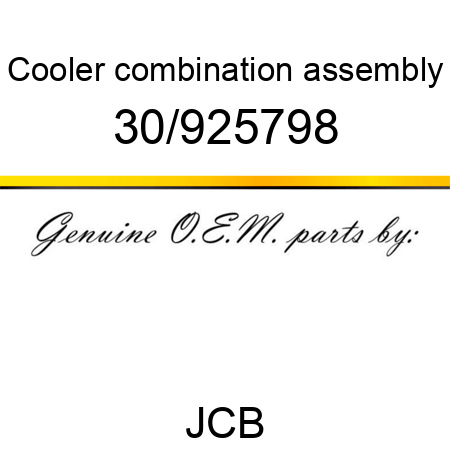 Cooler, combination, assembly 30/925798