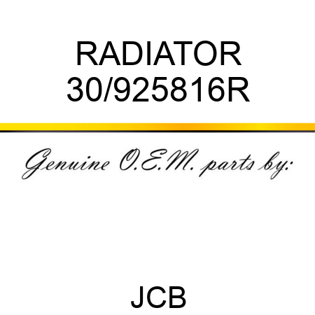 RADIATOR 30/925816R