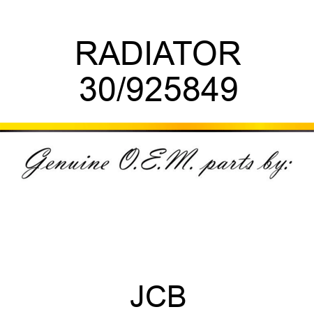 RADIATOR 30/925849