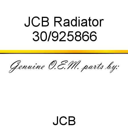 JCB Radiator 30/925866