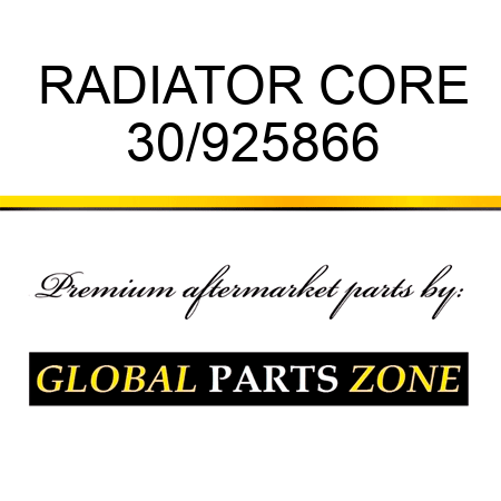 RADIATOR CORE 30/925866