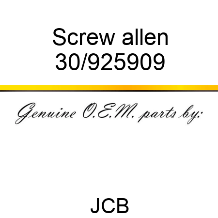 Screw allen 30/925909