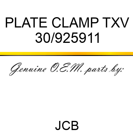 PLATE CLAMP TXV 30/925911