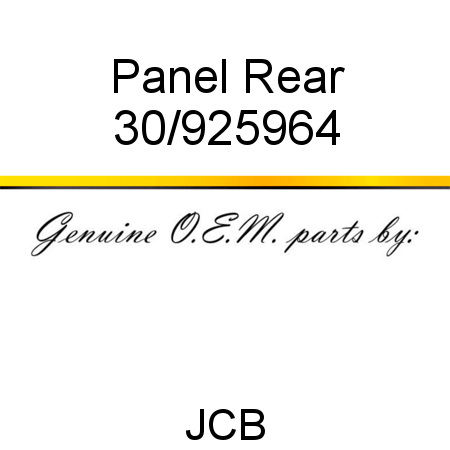 Panel, Rear 30/925964