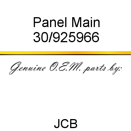 Panel, Main 30/925966
