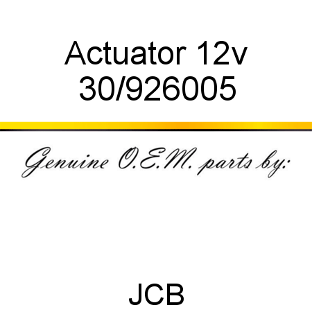 Actuator, 12v 30/926005