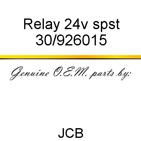 Relay, 24v spst 30/926015