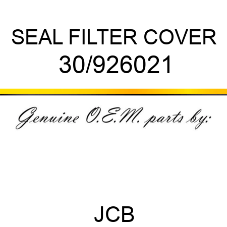 SEAL FILTER COVER 30/926021