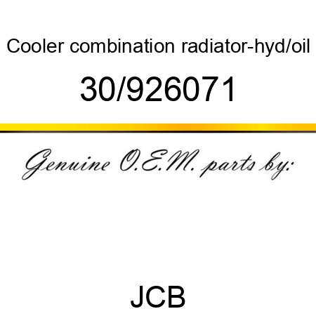 Cooler, combination, radiator-hyd/oil 30/926071