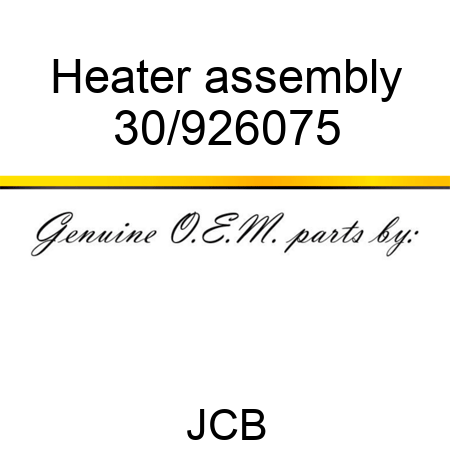 Heater assembly 30/926075