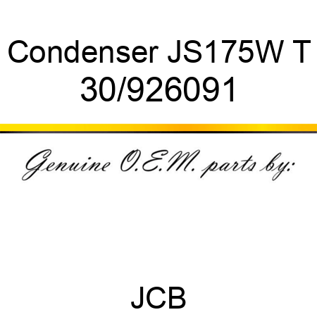 Condenser JS175W T 30/926091
