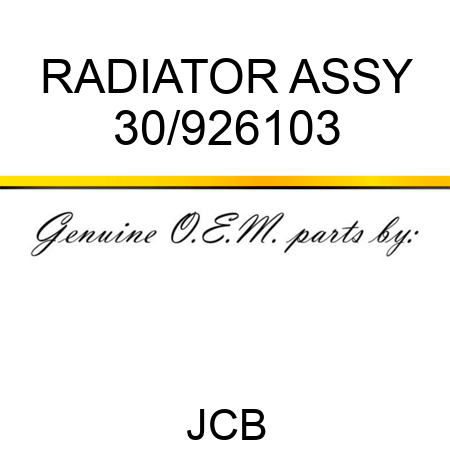 RADIATOR ASSY 30/926103