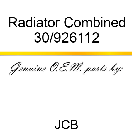 Radiator Combined 30/926112