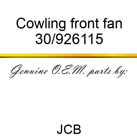 Cowling front fan 30/926115