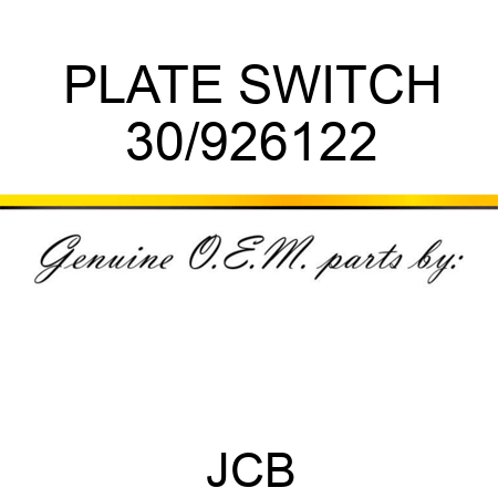 PLATE SWITCH 30/926122