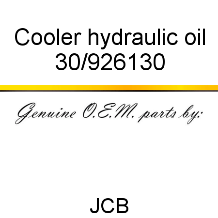 Cooler, hydraulic oil 30/926130