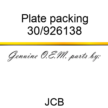 Plate packing 30/926138