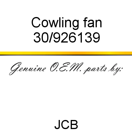 Cowling, fan 30/926139
