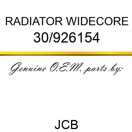 RADIATOR WIDECORE 30/926154