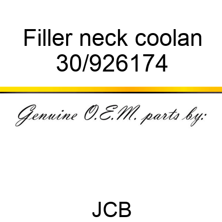 Filler neck coolan 30/926174