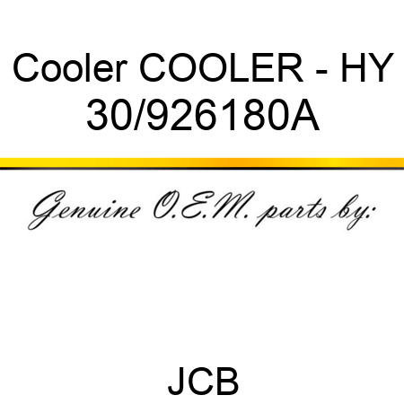 Cooler COOLER - HY 30/926180A