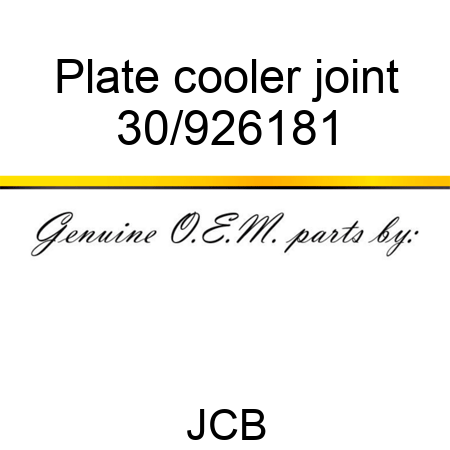 Plate cooler joint 30/926181