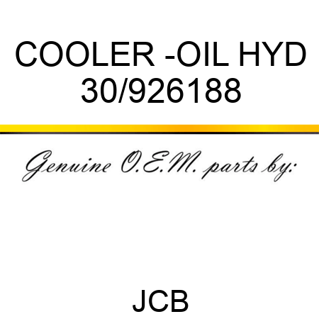 COOLER -OIL HYD 30/926188