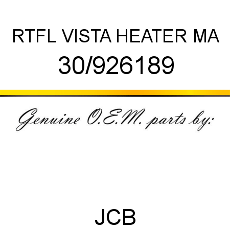 RTFL VISTA HEATER MA 30/926189