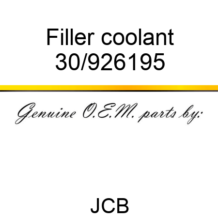 Filler coolant 30/926195