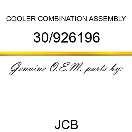 COOLER, COMBINATION ASSEMBLY 30/926196