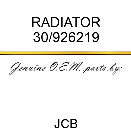 RADIATOR 30/926219