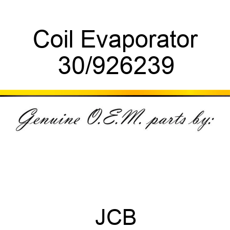 Coil Evaporator 30/926239