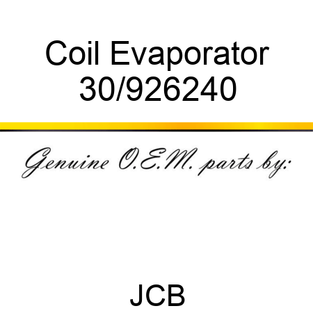 Coil Evaporator 30/926240