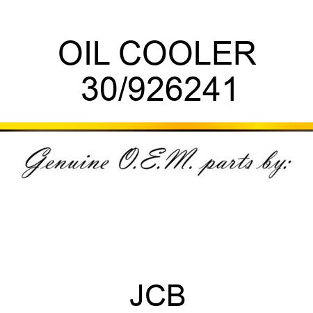 OIL COOLER 30/926241