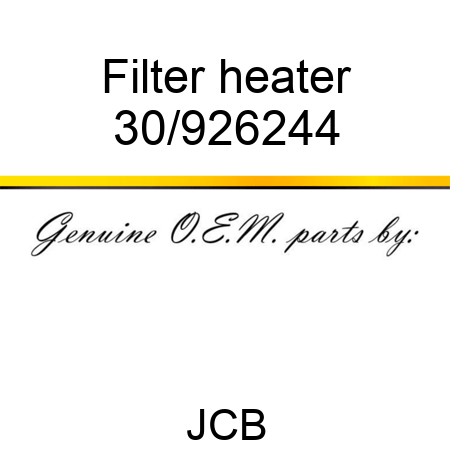 Filter heater 30/926244