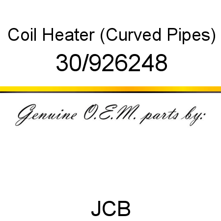 Coil, Heater, (Curved Pipes) 30/926248
