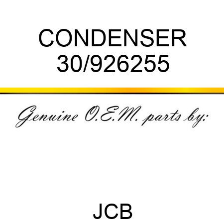 CONDENSER 30/926255