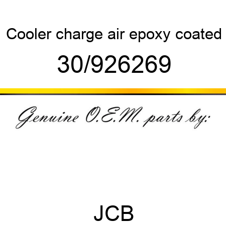 Cooler, charge air, epoxy coated 30/926269