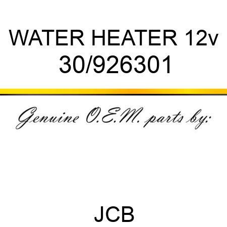 WATER HEATER 12v 30/926301