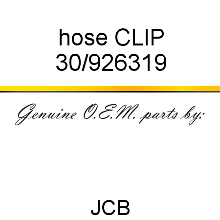 hose CLIP 30/926319