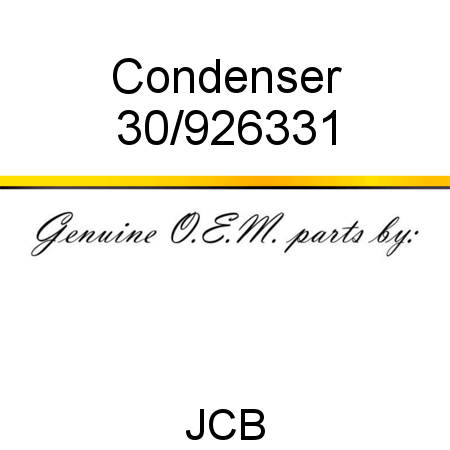 Condenser 30/926331