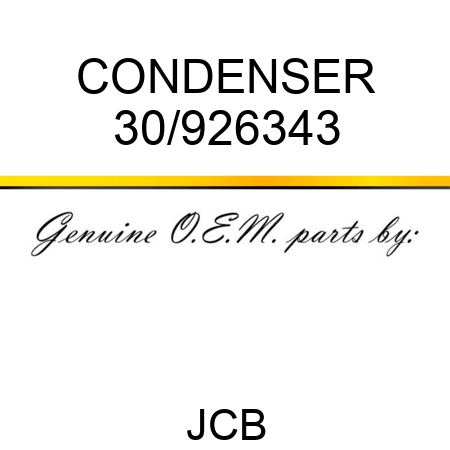 CONDENSER 30/926343