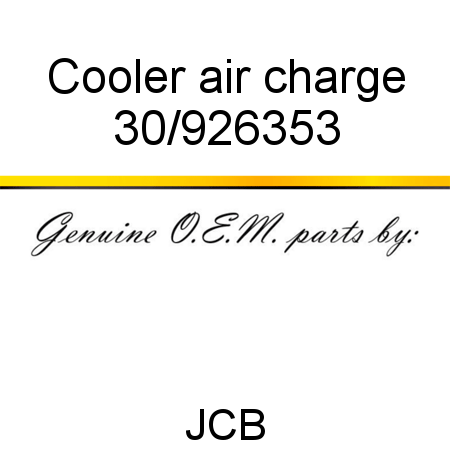 Cooler air charge 30/926353
