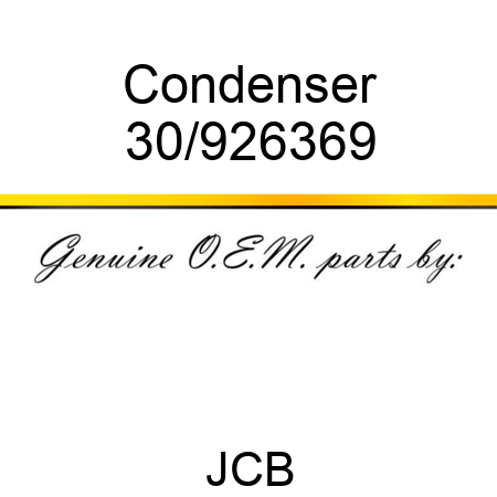Condenser 30/926369