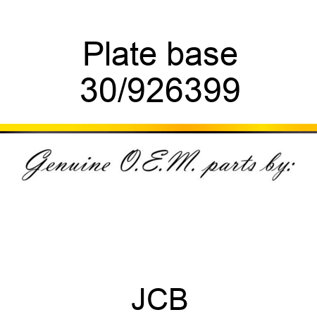 Plate base 30/926399