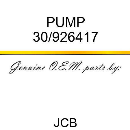 PUMP 30/926417