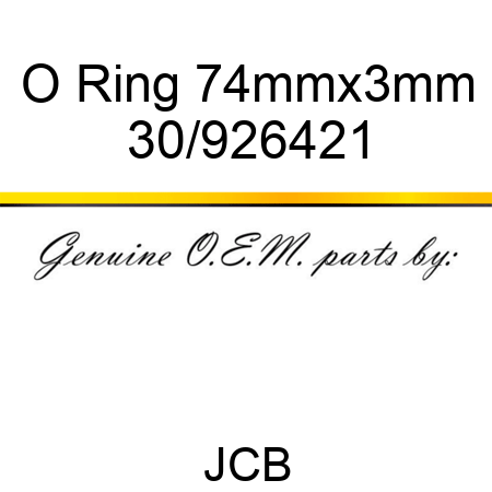 O Ring 74mmx3mm 30/926421