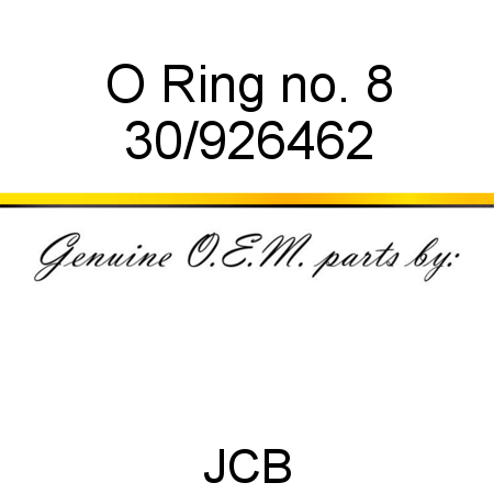 O Ring, no. 8 30/926462